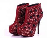 Bota cano baixo com Strass